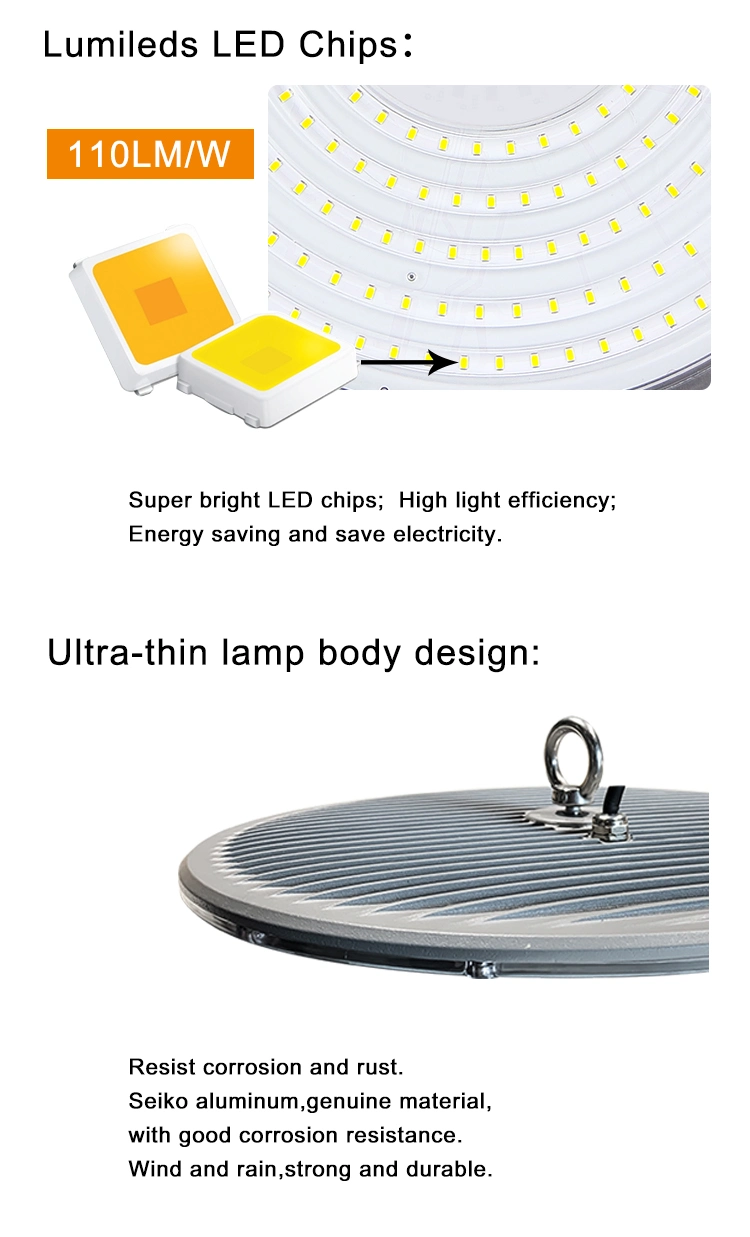 New Product Industrial Explosion Proof UFO Linear LED High Bay Light Outdoor Smart 50W 100W 150W 200W